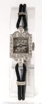 Croton 10k or Blanc Femmes Diamant Remontage Watch W/Cordon Bande - $629.62