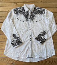 scully NWT Men’s floral tooled embroidered western shirt size L White I6 - £70.51 GBP