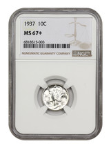 1937 10C Ngc MS67+ - £183.18 GBP