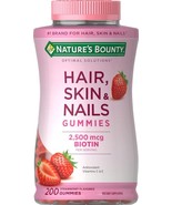 Nature&#39;s Bounty Optimal Solutions Hair, Skin and Nails Gummies with Biot... - £18.24 GBP