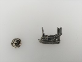 Fishing Trawler Pewter Lapel Pin Badge Handmade In UK - £5.99 GBP