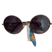 Round Circle Sunglasses John Lennon Style Classic Unisex Silver Frames Oversized - $7.35