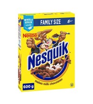 4 x Nestle Nesquik Chocolatey Cereal Family Size box 600g / 21oz each Free Ship - $42.57