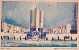1933 Chicago World&#39;s Fair Federal Building and States Group Postcard D28 - £2.33 GBP