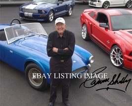 CARROLL SHELBY WITH MUSTANG COBRA SIGNED AUTOGRAPH 8x10 RP PHOTO - £14.93 GBP