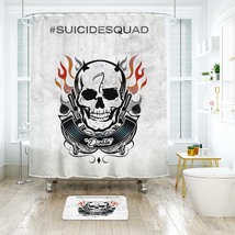 Suicide Squad Diablo Shower Curtain Bath Mat Bathroom Waterproof Decorative Bath - £18.37 GBP+