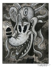 ENCEPHALOCTOPOID 12x18&quot; signed print By Frank Forte Pop Surrealism Betty Boop - £14.92 GBP