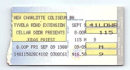 Judas Priest Concert Ticket Stub Septembre 9 1988 Charlotte Nord Caroline - $39.59