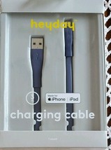 Two (2) heyday™ Navy Blue iPhone/iPad Charging Cable ~ 3&#39; Long Cable to USB - £11.93 GBP