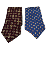 Lot of 2 Tommy Hilfiger Tie 100% Italian Silk Made In USA Colorful Foula... - £11.36 GBP