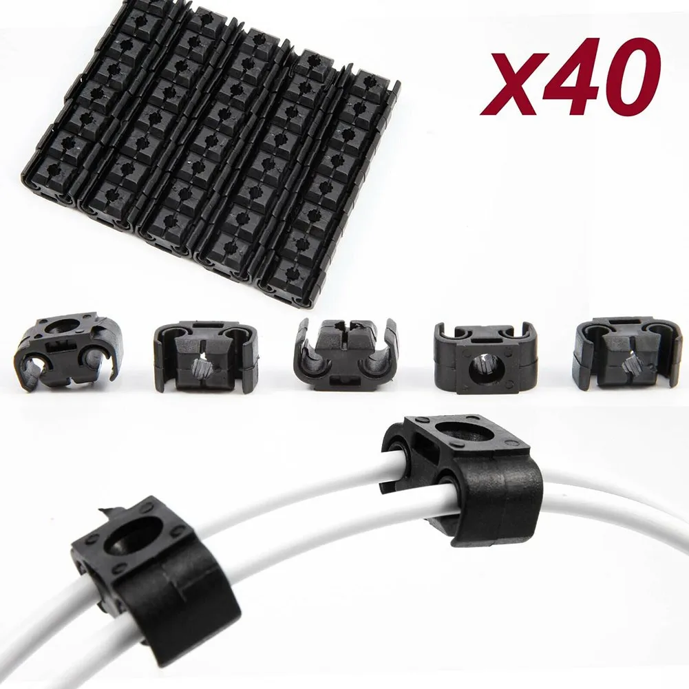 40pcs Double Brake Line Clip Brake Line Holder 4.75mm Black FOR SKODA A4/S4/A6 - $12.01