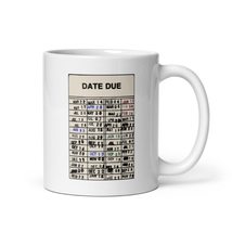 Bookworm Library Due Date Card Coffee &amp; Tea Mug Cup For Readers Librarians - £15.97 GBP+