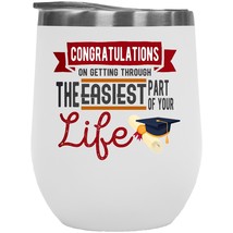 Make Your Mark Design Congratulations. Graduation 12oz Insulated Wine Tumbler fo - £22.15 GBP