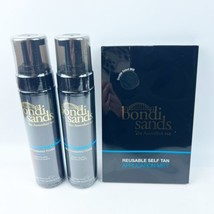 TWO New Bondi Sands Dark Self Tanning Tan Foam 6.76 oz ea + Mitt Sealed ... - $29.99