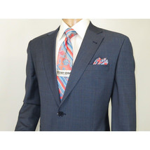 Men Suit BERLUSCONI Turkey 100% Soft Italian Wool Super 180's #Ber27 Navy Blue image 5