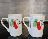 2011 Starbucks Holiday Christmas Mittens Tree Mugs Cups Red White Green ... - £17.12 GBP