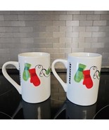 2011 Starbucks Holiday Christmas Mittens Tree Mugs Cups Red White Green ... - £16.47 GBP