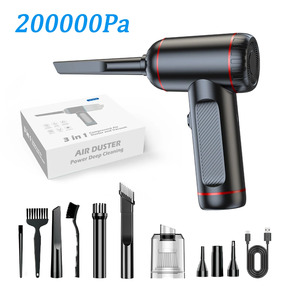 200000Pa Car Vacuum Cleaner Cordless Handheld Powerful Mini Clean Robot Suction - £22.50 GBP+