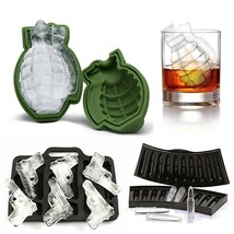 Silicone Gun Ice Cube Mold Mould Bullet Tray Fruit Candy Maker Kitchen Ice Cream - £7.02 GBP+