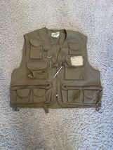 Ausable Men's Large Fly Fishing Vest Khaki Tan Utility Multi Pocket Carg... - $19.55