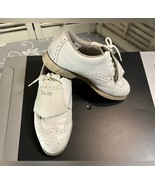 FootJoy SoftJoys Womens Golf Shoes White Wingtip #98368 Metal Spikes FS! - $25.80 CAD