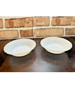 Vtg Anchor Hocking Fire-King Milk Glass Swirl Berry Dessert Bowls 5&quot; (Se... - $15.52