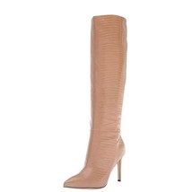 Nine West Womens 8 M Tan Natural Lizard Knee High Heel Boots DISPLAY FU1 - $97.99