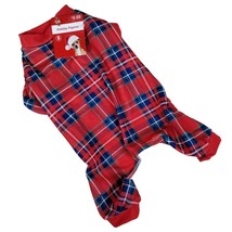 Pet Central Dog Small 10 inch Red Tartan Plaid Pajamas - £6.77 GBP