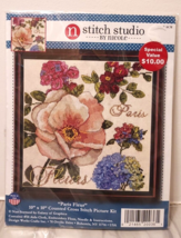 NEW Stitch Studio Counted Cross Stitch Kit by Nicole &quot;Paris Fleur&quot; Flora... - $244.84 MXN