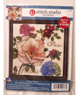 NEW Stitch Studio Counted Cross Stitch Kit by Nicole &quot;Paris Fleur&quot; Flora... - $244.84 MXN