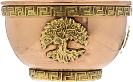Tree of Life Copper Bowl  Offering Bowl for Altar or Ritual Use Incense Holder - £16.86 GBP