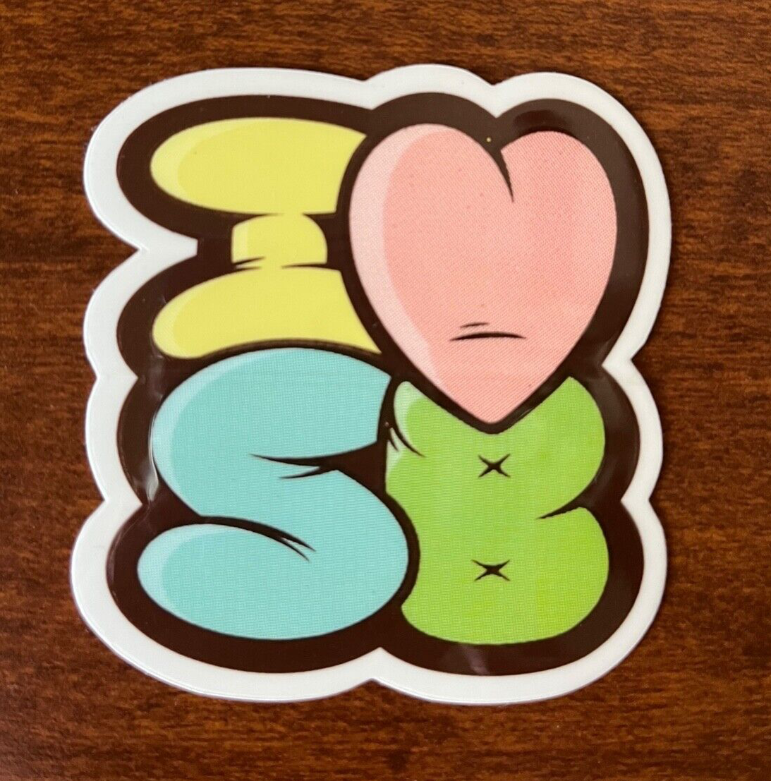 Authentic SUN BUM sticker &quot;I &#39;HEART&#39; S B&quot; Awesome!! - $2.96
