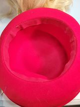 Red Felt Hat with Satin Band image 5