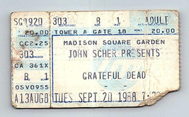 Billet De Concert Grateful Dead 20 Septembre 1988 New York City - $49.49