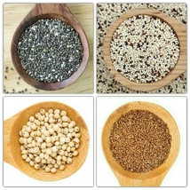 Ancient Grain Collection #1 Chia / Quinoa / Sorghum / Teff Seeds, Grow Y... - £6.77 GBP