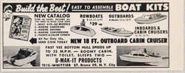1952 Print Ad U-Mak-It Boat Kits 18-Ft Cabin Cruiser &amp; Others Bronx,New ... - £7.15 GBP