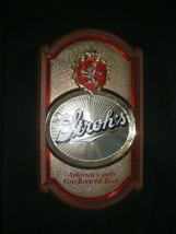 Vintage 1985 Stroh&#39;s Brewing Co. Fire-Brewed Hard Plastic Wall Bar Sign - £57.41 GBP
