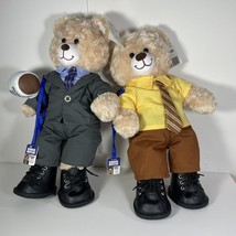 Build a Bear Teddy Bear Plush The Office Micheal Scott &amp; Dwight Schrute NWT - £58.66 GBP