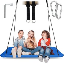 700Lb Giant Platform Swing For Kids Adults With 2 Hanging Straps, Flying Saucer  - £90.14 GBP