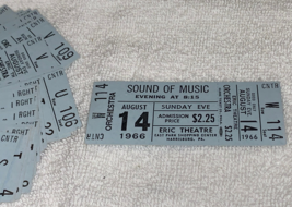 The Sound Of Music 1966 Original Ticket Julie Andrews Ephemera Memorabilia Usa - $5.98