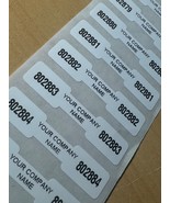 100-CUSTOM PRINTED ULTRA TAMPER EVIDENT DOGBONE SECURITY STICKERS SEALS - $12.86