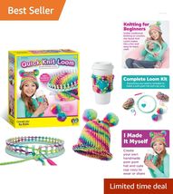 Beginner-Friendly Knitting Kit: Quick Knit Loom with Rainbow Yarn for Ag... - $37.57