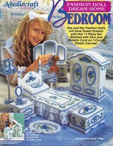 Plastic Canvas 11-1/2" Fashion Doll Barbie Dream Home Bedroom Patterns - $15.99