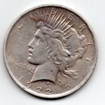 1922 P Peace Dollar - Silver - Circulated Minor wear - €62,53 EUR