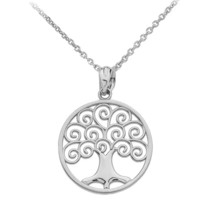 925 Sterling Silver Tree of Life Openwork Pendant Necklace 16&quot; 18&quot; 20&quot; 22&quot; - £20.78 GBP+
