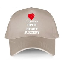 Adult Unisex Hat Baseball Cap Fashion I Survived Open Heart Surgery Doctor Dise - $107.02