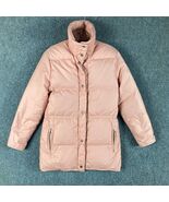 Vintage Gerry Down Jacket Women&#39;s Medium Pink Snap Full Nylon Blend Oute... - $97.65 CAD