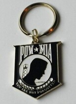 POW MIA BRING EM HOME OR SEND US BACK KEYRING KEY RING CHAIN 1.6 INCHES - £6.27 GBP