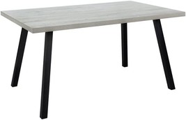 Grey/Black Metal Dining Table, 36&quot; X 60&quot;, By Monarch Specialties. - £183.23 GBP