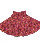 Vintage 90s Copper Key Girls Colorful Circle Skirt Size 12 Elastic Waist - $16.75